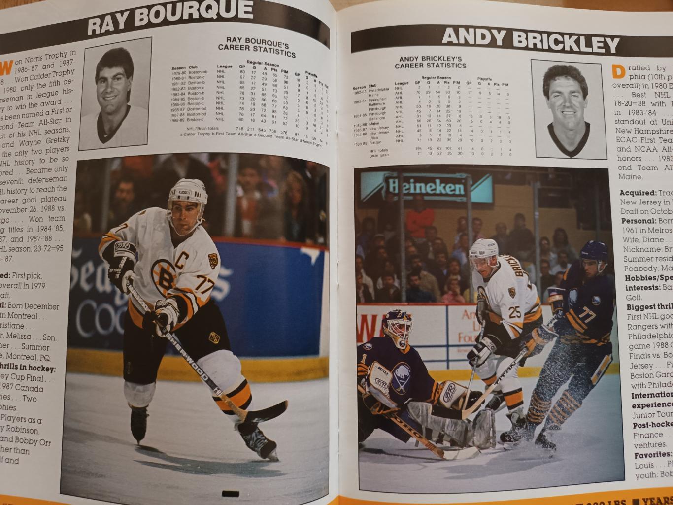 ХОККЕЙ АЛЬБОМ ЕЖЕГОДНИК НХЛ БОСТОН БРЮИНЗ 1989-90 NHL YEARBOOK BOSTON BRUINS 3