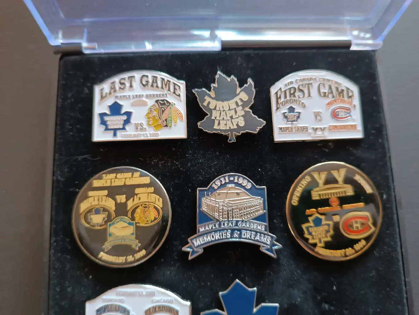 ХОККЕЙ НАБОР ЗНАЧКОВ НХЛ ТОРОНТО ГАРДЭНС 1931-99 NHL TORONTO GARDENS PIN SET #8 3