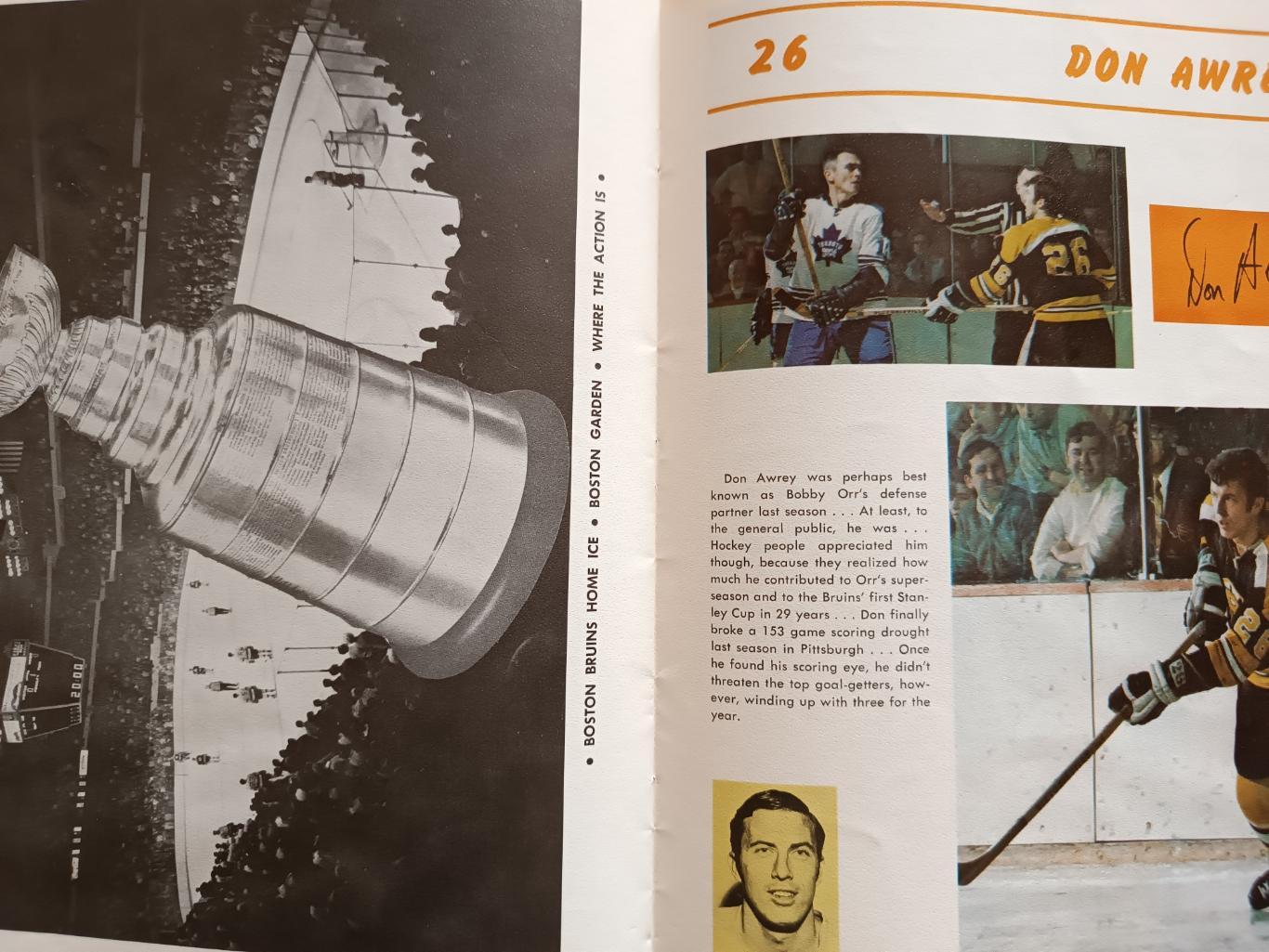 ХОККЕЙ АЛЬБОМ ЕЖЕГОДНИК НХЛ БОСТОН БРЮИНЗ 1970-71 NHL YEARBOOK BOSTON BRUINS 6
