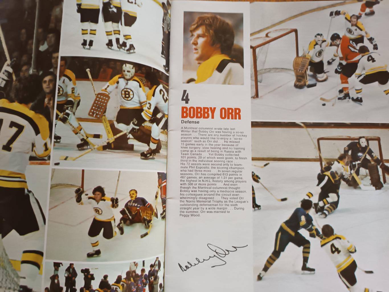 ХОККЕЙ АЛЬБОМ ЕЖЕГОДНИК НХЛ БОСТОН БРЮИНЗ 1973-74 NHL YEARBOOK BOSTON BRUINS 2