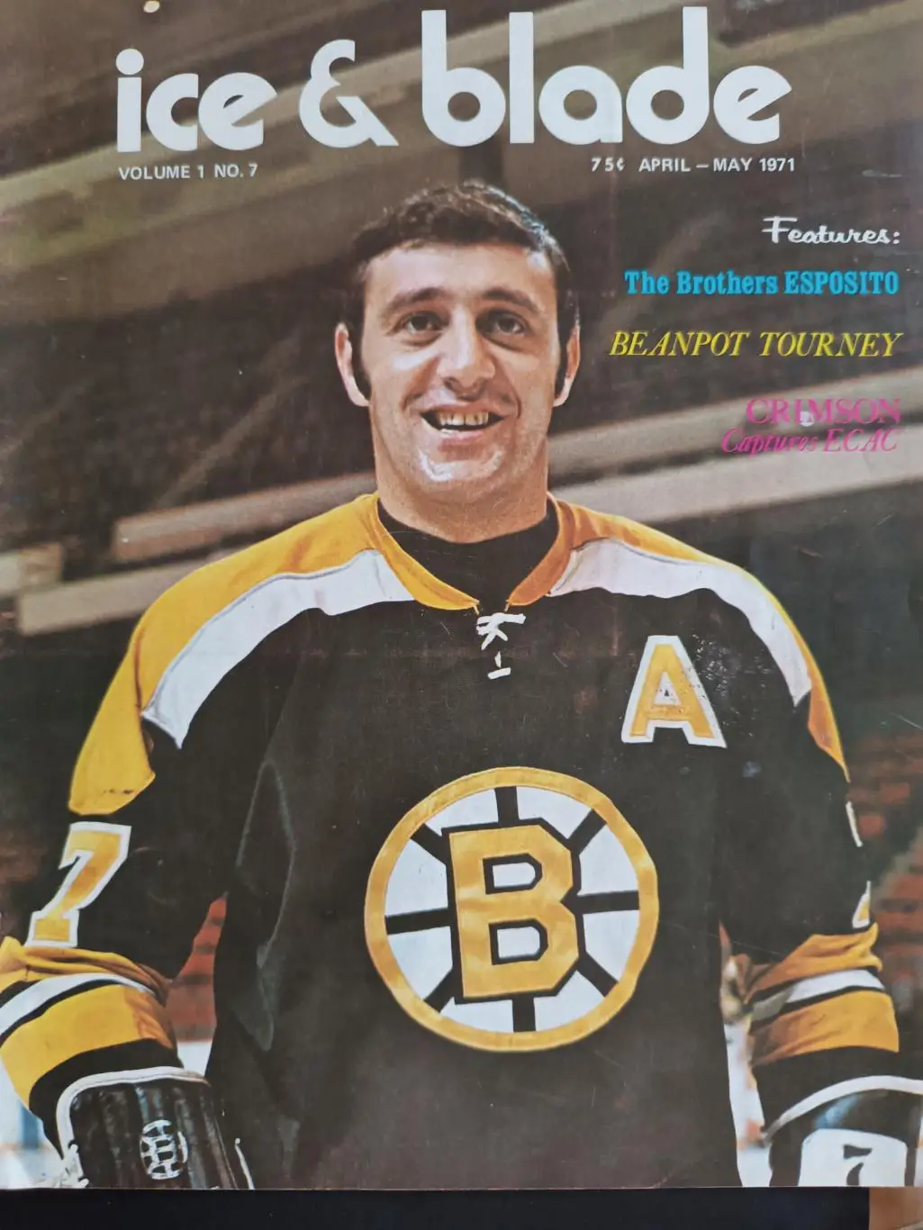 ЖУРНАЛ ОБЛОЖКА НХЛ АЙС БЛЭЙД 1971 APRIL - MAY ICE BLADE VOL.1 №7