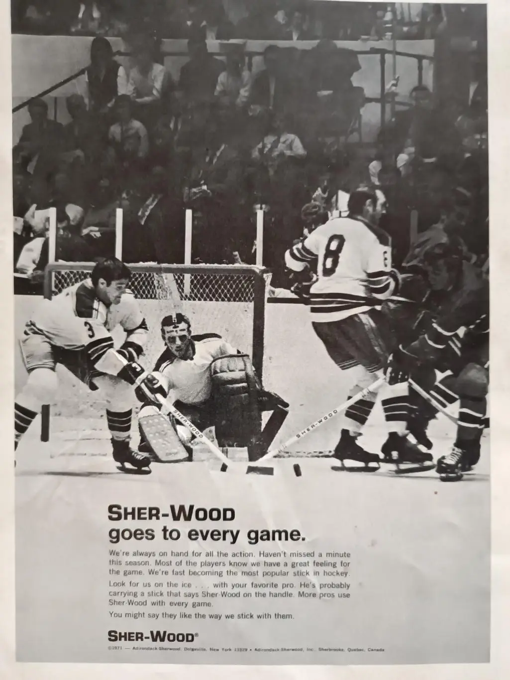 ЖУРНАЛ ОБЛОЖКА НХЛ АЙС БЛЭЙД 1971 APRIL - MAY ICE BLADE VOL.1 №7 2