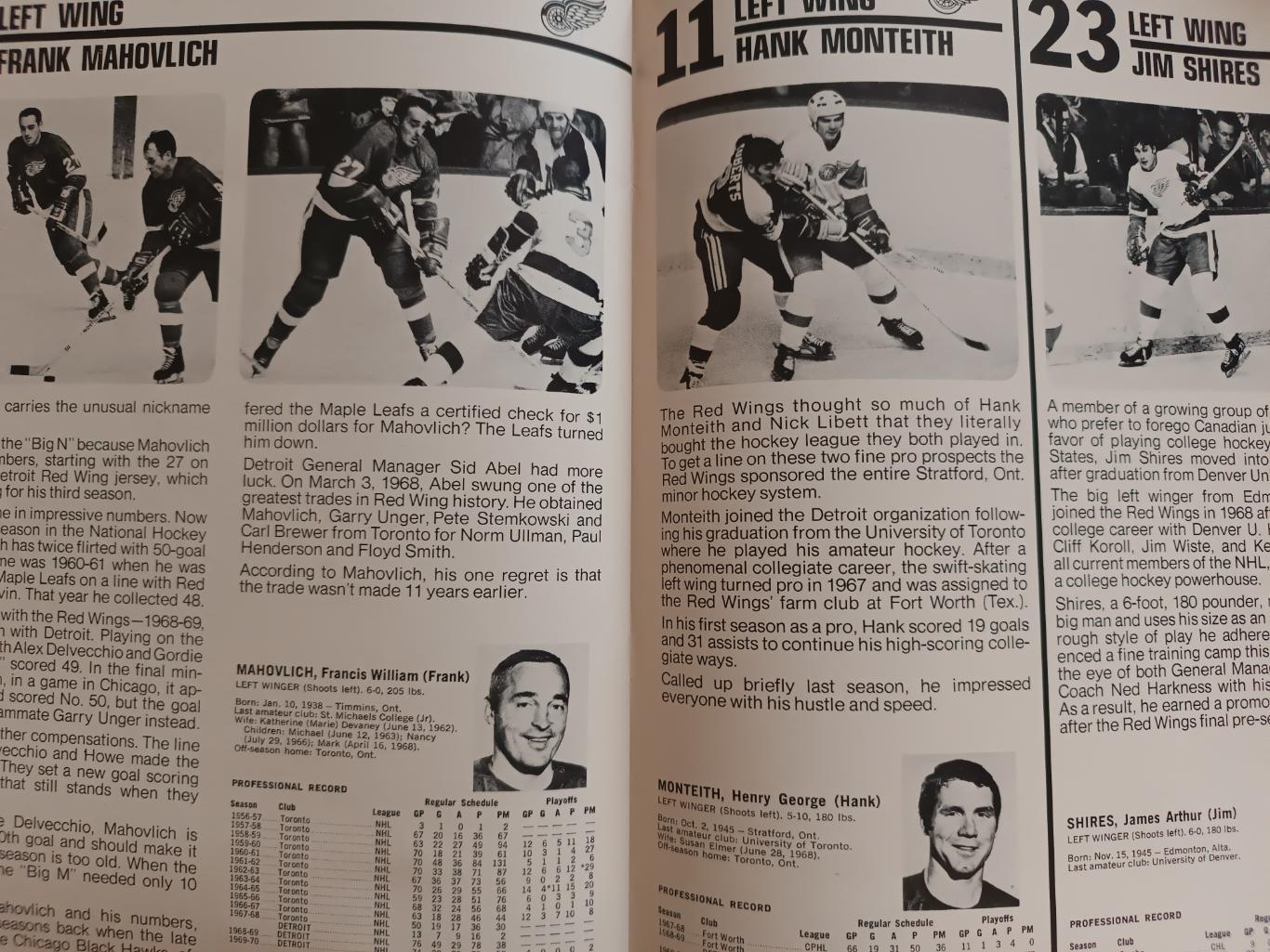 ХОККЕЙ КНИГА АЛЬБОМ НХЛ ГОРДИ ХОУ 25 СЕЗОНОВ NHL 1970 GORDIE HOWE 25 NHL SEASONS 6