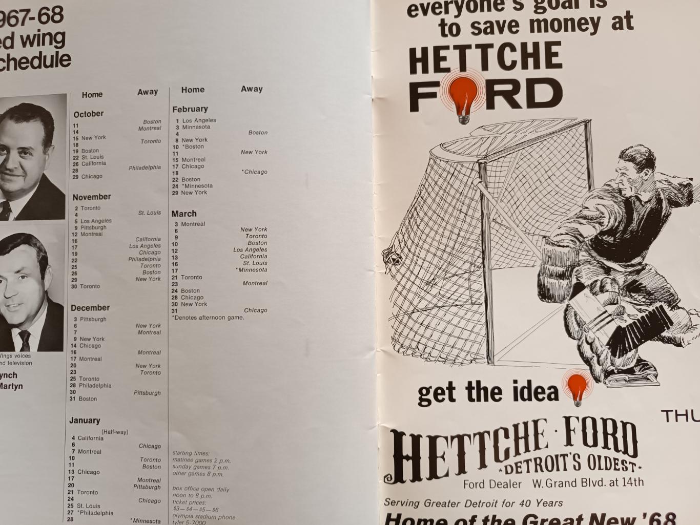 ХОККЕЙ ЕЖЕГОДНИК НХЛ ДЕТРОЙТ РЕД ВИНГЗ 1967-68 NHL YEARBOOK DETROIT RED WINGS 7