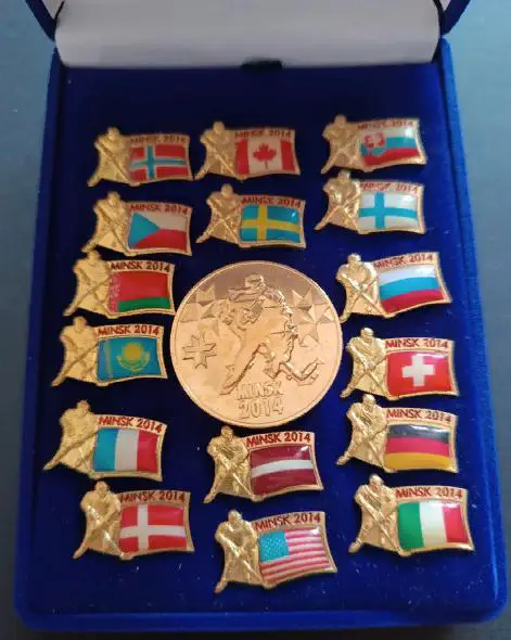 ХОККЕЙ НАБОР ЗНАЧКОВ МИНСК 2014 ЧЕМПИОНАТ МИРА ПО ХОККЕЮ MINSK CHAMPIONSHIP SET 5