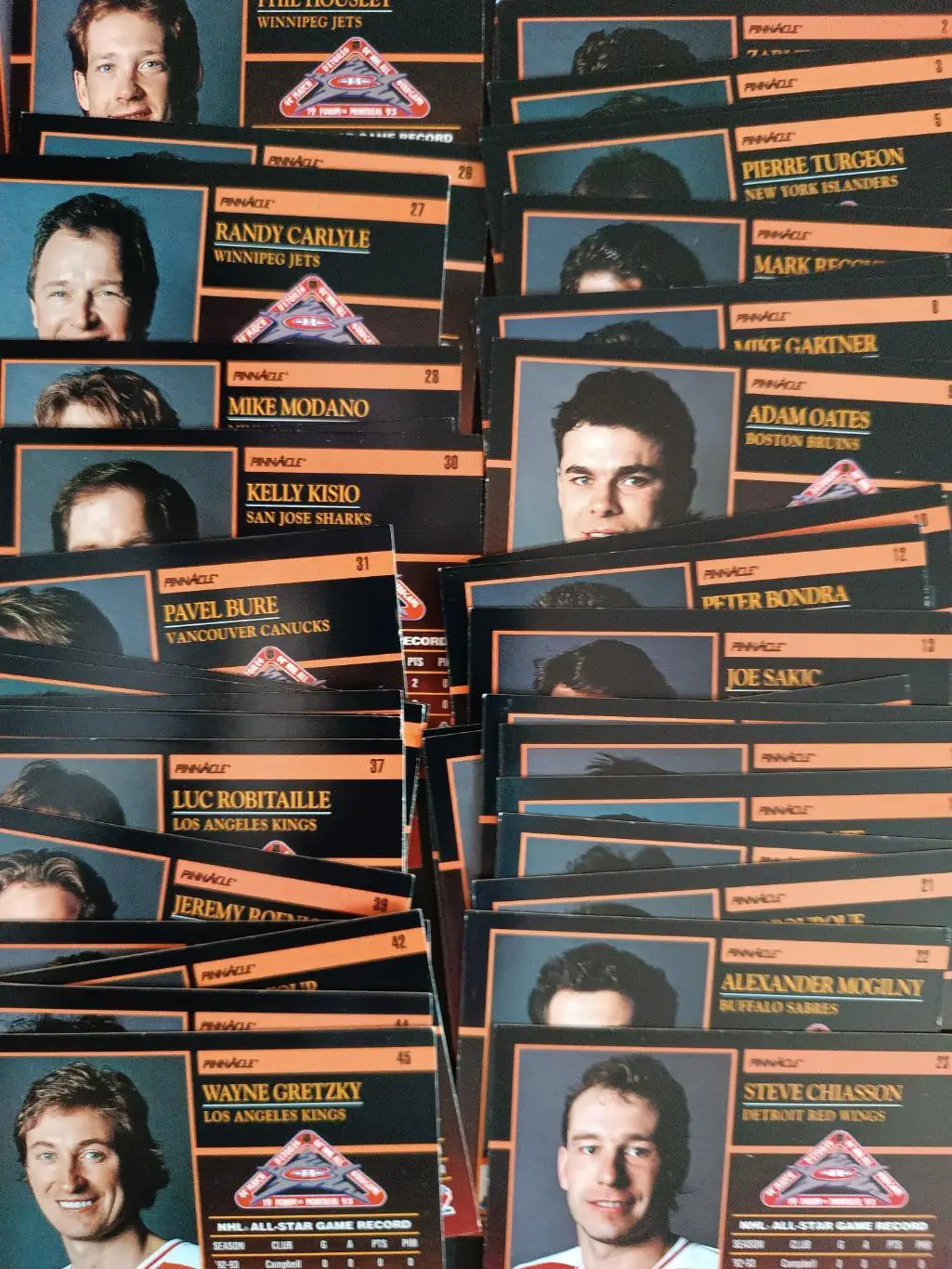 ХОККЕЙ НАБОР КАРТОЧЕК НХЛ 1993-94 PINNACLE NHL ALL START GAME CARD SET #1-43 3