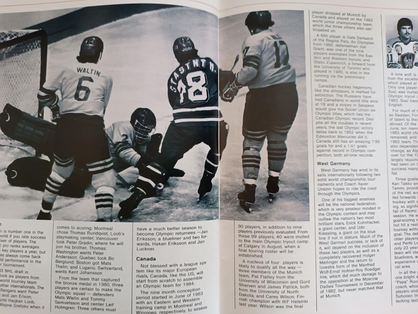 ПРОГРАММА МАТЧА НХЛ КОМАНДА АМЕРИКИ 1983 SEP.21 NHL WHALERS VS. OLYMPIC TEAM 7