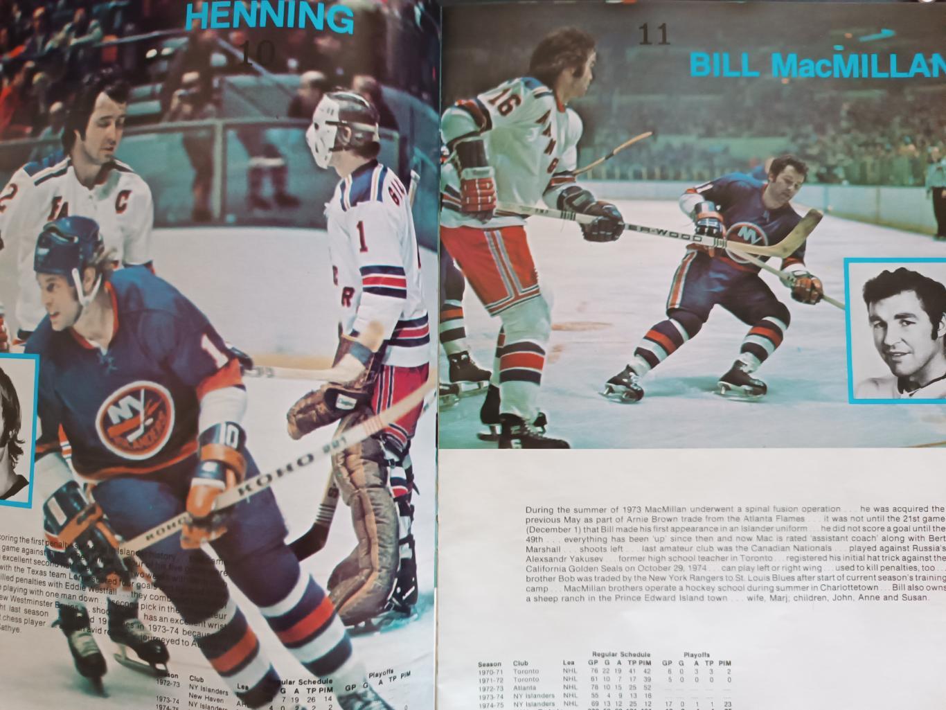 ХОККЕЙ СПРАВОЧНИК ЕЖЕГОДНИК НХЛ АЙЛЕНДЕРС 1975-76 NHL NY ISLANDERS YEARBOOK 6