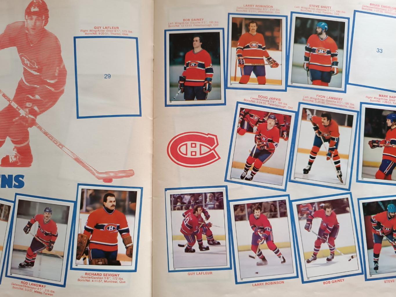 ХОККЕЙ АЛЬБОМ НАКЛЕЕК НХЛ О ПИИ ЧИИ 1981 NHL O-PEE-CHEE STICKER ALBUM 2