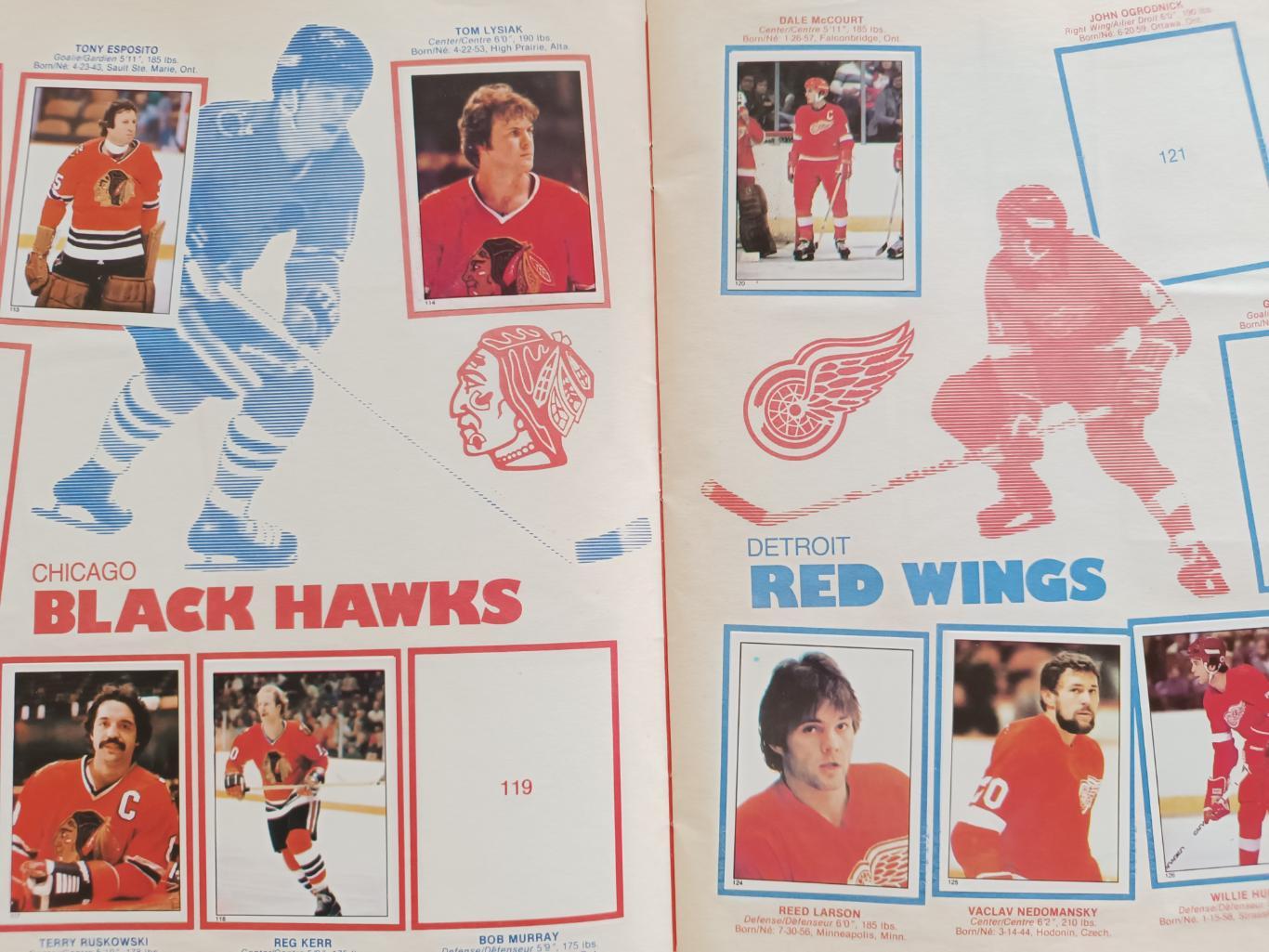 ХОККЕЙ АЛЬБОМ НАКЛЕЕК НХЛ О ПИИ ЧИИ 1981 NHL O-PEE-CHEE STICKER ALBUM 4