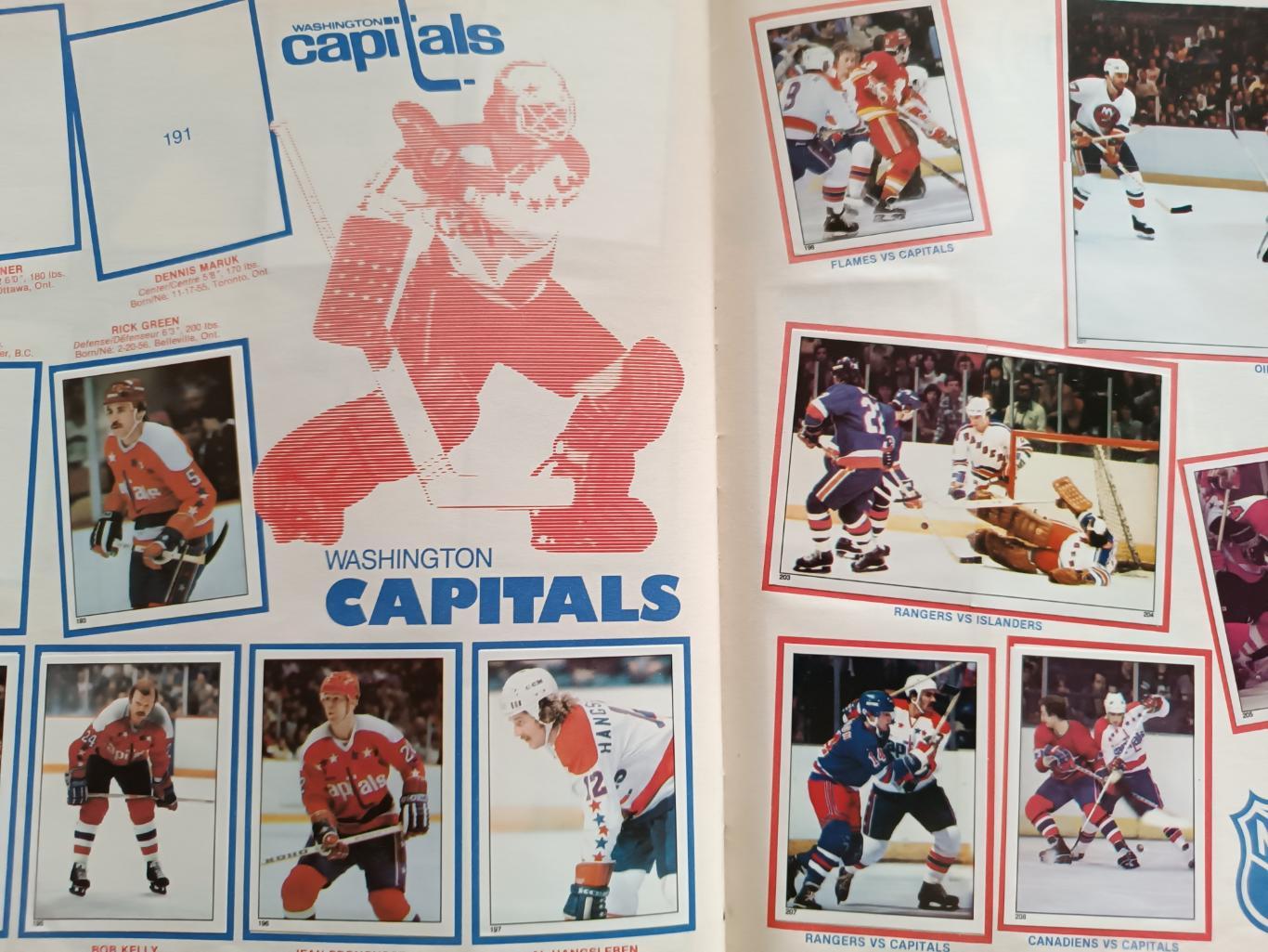 ХОККЕЙ АЛЬБОМ НАКЛЕЕК НХЛ О ПИИ ЧИИ 1981 NHL O-PEE-CHEE STICKER ALBUM 6
