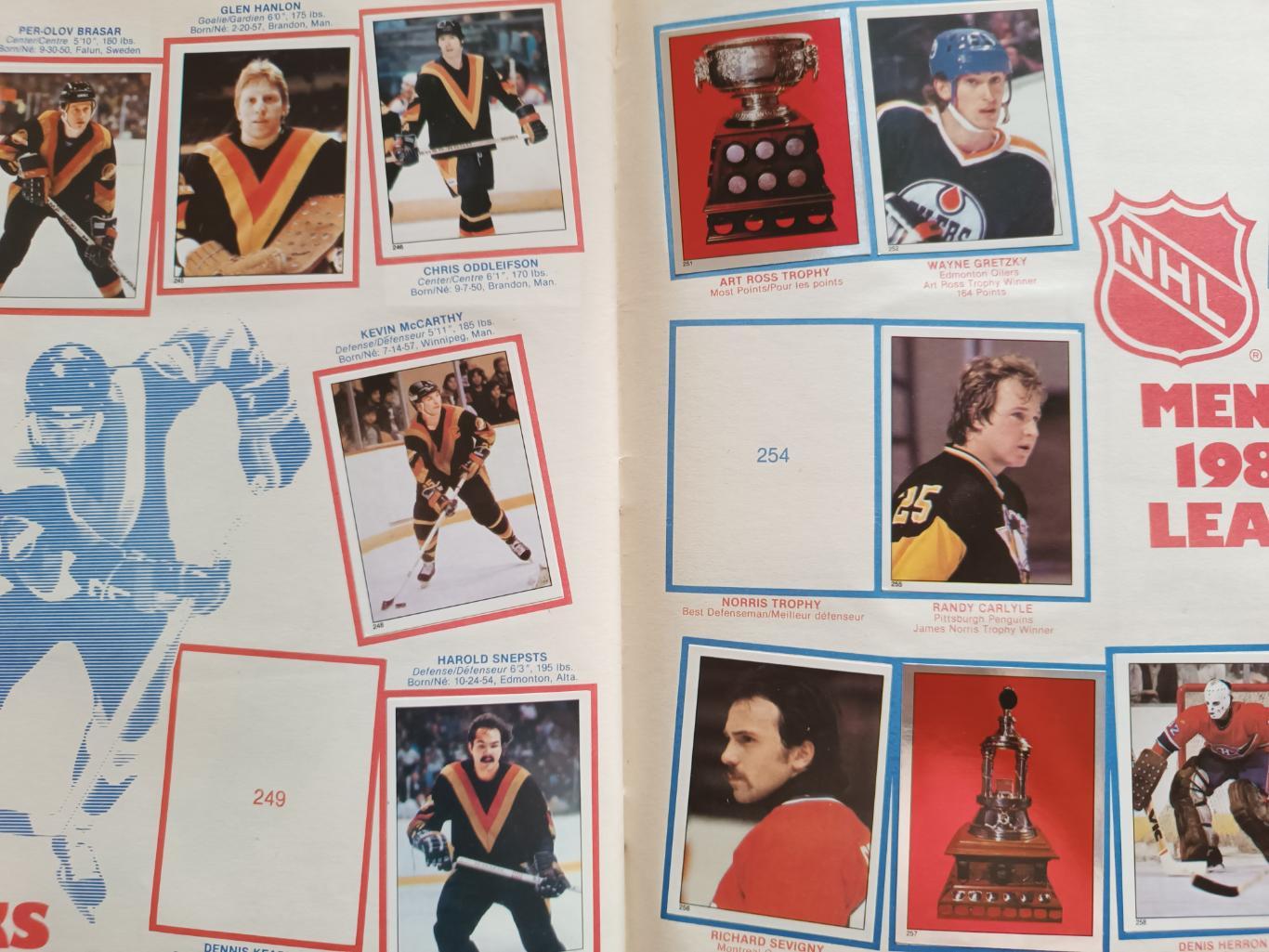 ХОККЕЙ АЛЬБОМ НАКЛЕЕК НХЛ О ПИИ ЧИИ 1981 NHL O-PEE-CHEE STICKER ALBUM 7