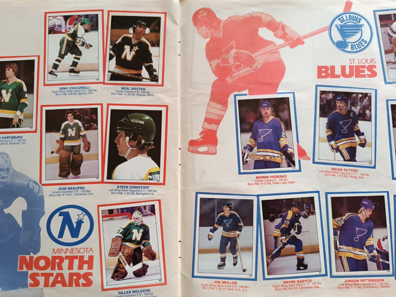 ХОККЕЙ АЛЬБОМ НАКЛЕЕК НХЛ О ПИИ ЧИИ 1982 NHL O-PEE-CHEE STICKER ALBUM 6