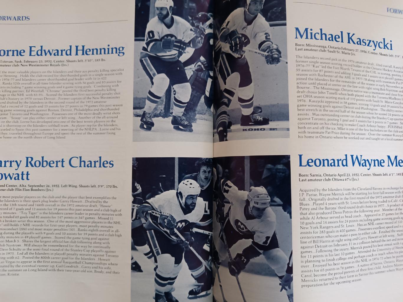 ХОККЕЙ СПРАВОЧНИК ЕЖЕГОДНИК НХЛ АЙЛЕНДЕРС 1978-79 NHL NY ISLANDERS YEARBOOK 5