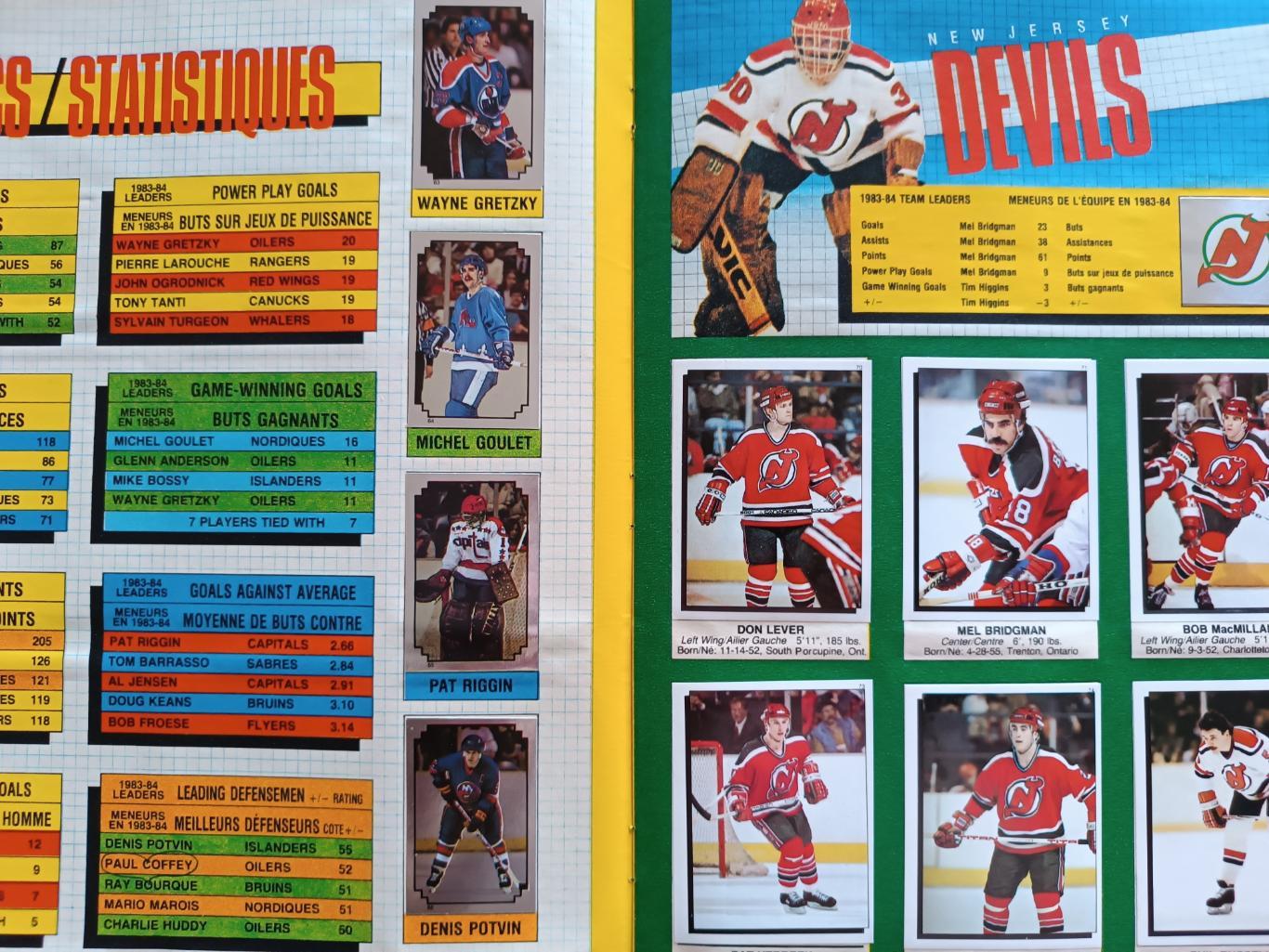 ХОККЕЙ АЛЬБОМ НАКЛЕЕК НХЛ О ПИИ ЧИИ 1984 NHL O-PEE-CHEE STICKER ALBUM 3