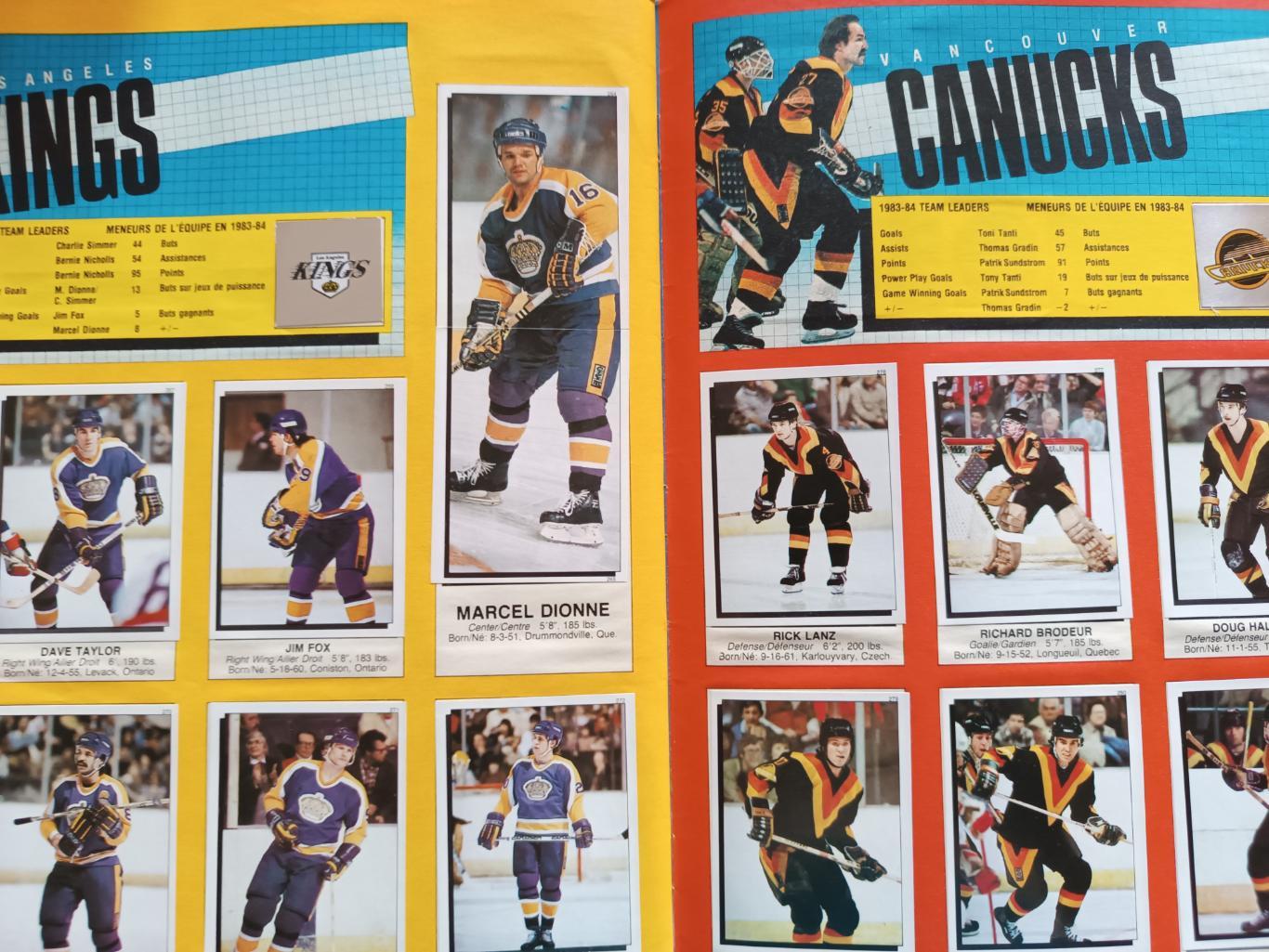 ХОККЕЙ АЛЬБОМ НАКЛЕЕК НХЛ О ПИИ ЧИИ 1984 NHL O-PEE-CHEE STICKER ALBUM 7