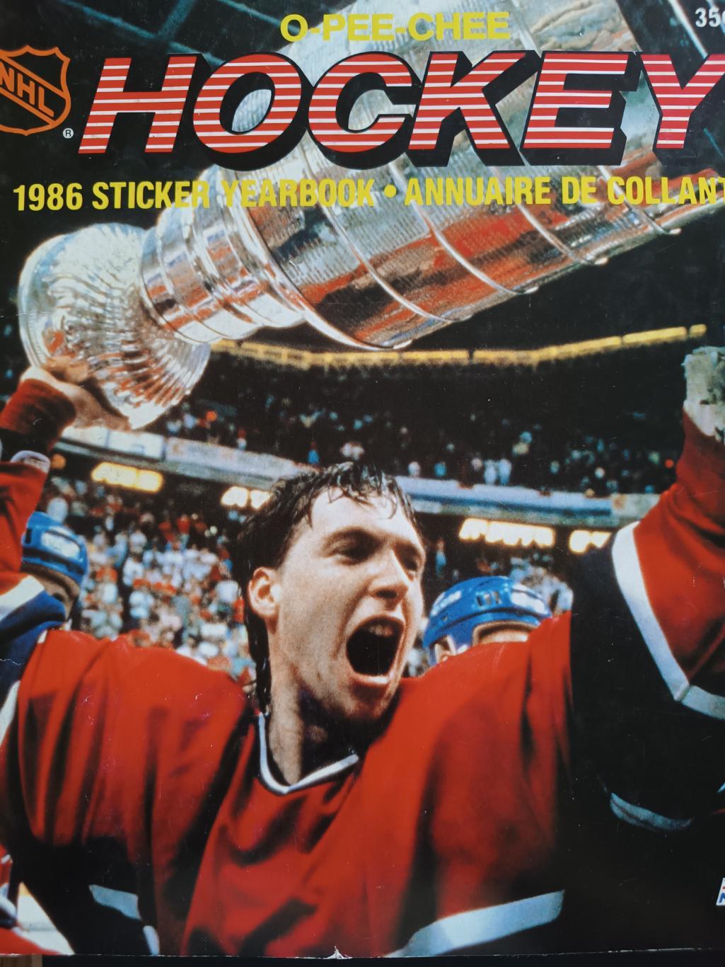 ХОККЕЙ АЛЬБОМ НАКЛЕЕК НХЛ О ПИИ ЧИИ 1986 NHL O-PEE-CHEE STICKER ALBUM