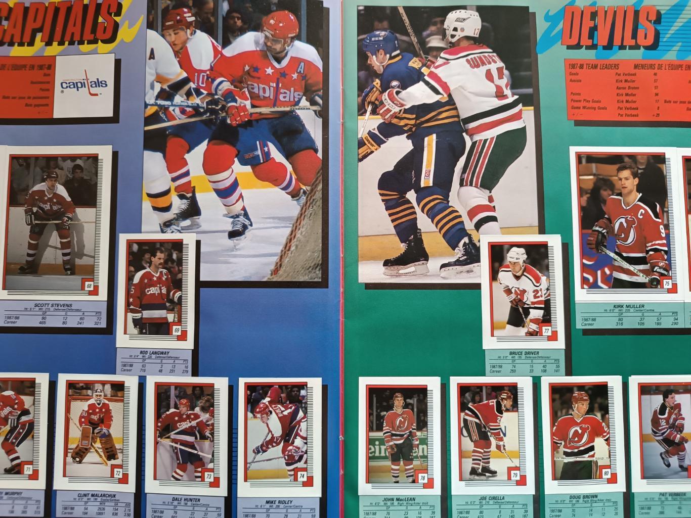 ХОККЕЙ АЛЬБОМ НАКЛЕЕК НХЛ О ПИИ ЧИИ 1988 NHL O-PEE-CHEE STICKER ALBUM 3