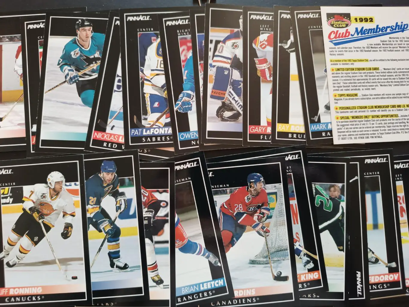 ХОККЕЙ НАБОР КАРТОЧЕК НХЛ ПИННЕКЛ 1992-93 NHL PINNACLE CARD FULL SET #1-420