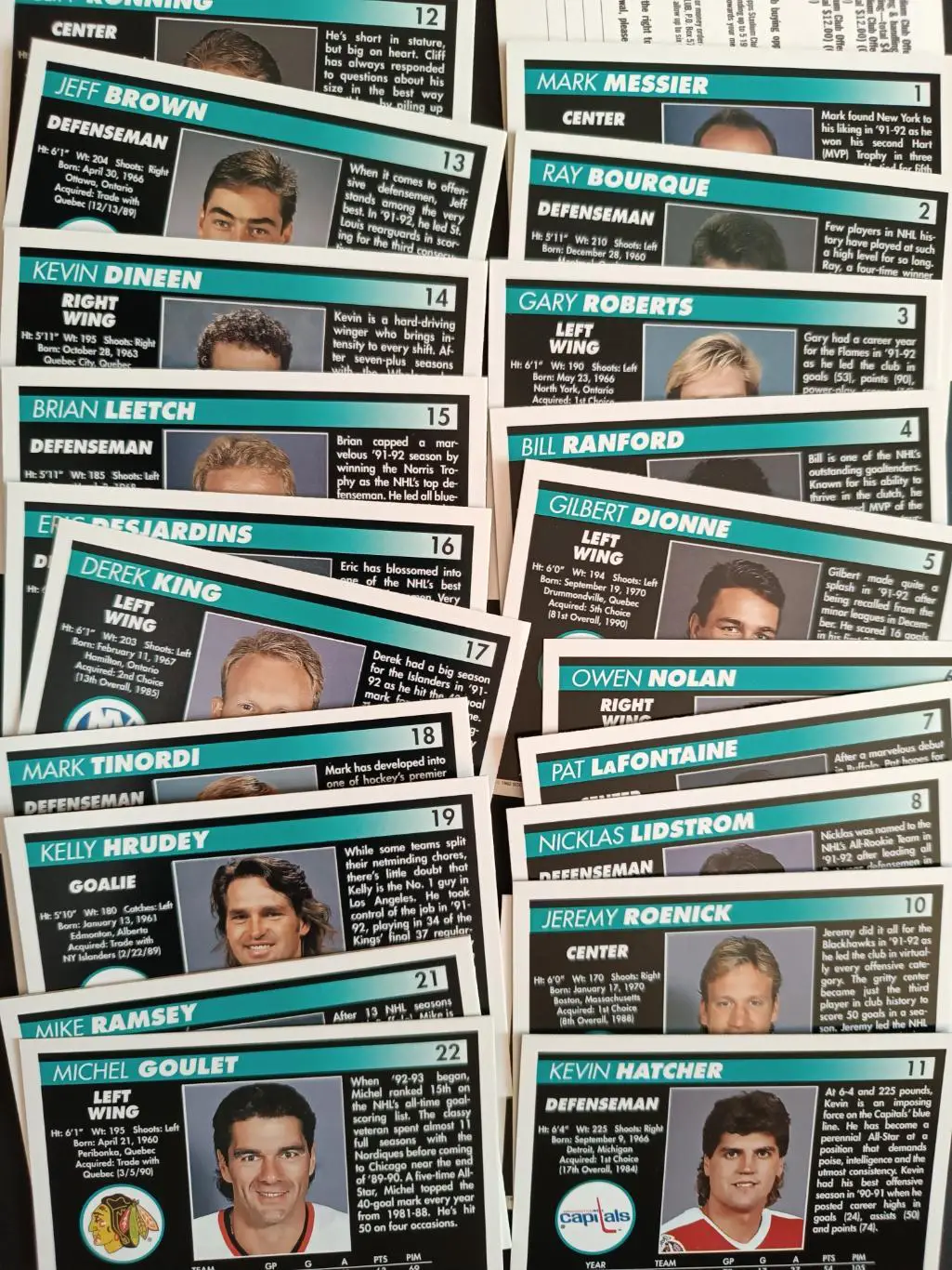 ХОККЕЙ НАБОР КАРТОЧЕК НХЛ ПИННЕКЛ 1992-93 NHL PINNACLE CARD FULL SET #1-420 1