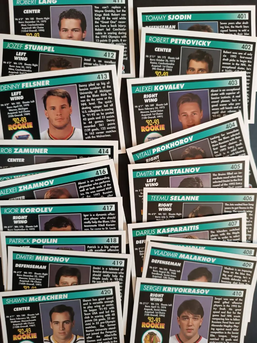 ХОККЕЙ НАБОР КАРТОЧЕК НХЛ ПИННЕКЛ 1992-93 NHL PINNACLE CARD FULL SET #1-420 3