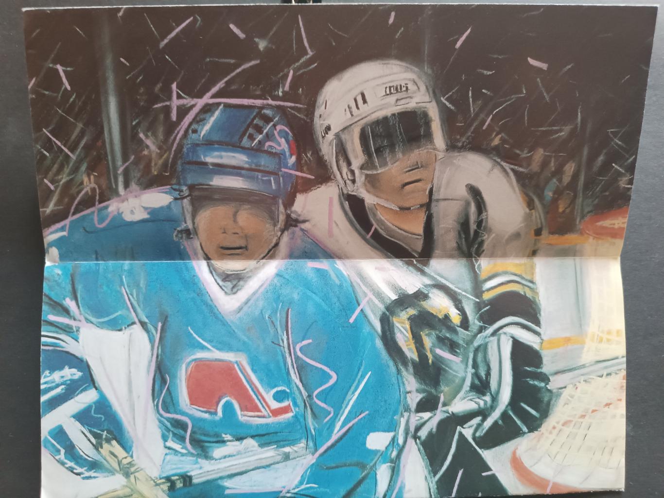 ХОККЕЙ БУКЛЕТ СУВЕНИР КВЕБЭК НОРДИКС 1987-88 NHL QUEBEC NORDIQUES 1