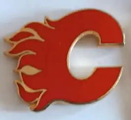 ХОККЕЙ ЗНАK НХЛ ЭМБЛЕМА КАЛГАРИ ФЛЭЙМС 1996 NHL EMBLEM CALGARY FLAMES PIN 1