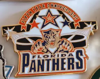 ХОККЕЙ ЗНАK НХЛ 5 ЛЕТ ФЛОРИДА ПАНТЕРС 1994-99 NHL ANNIVERSARY FLORIDA PANTHERS 1