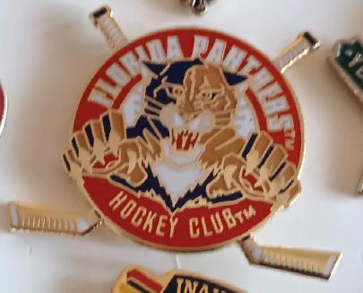 ХОККЕЙ ЗНАK НХЛ ЗОЛОТО КЛЮШКИ ФЛОРИДА ПАНТЕРС 1995 NHL GOLD FLORIDA PANTHERS