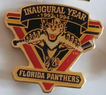 ХОККЕЙ ЗНАK НХЛ 1 СЕЗОН ФЛОРИДА ПАНТЕРС 1993-94 NHL FLORIDA PANTHERS INAUGURAL 1