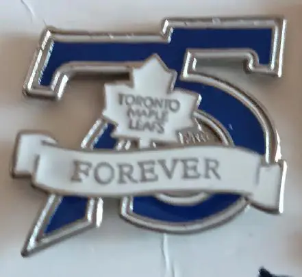 ХОККЕЙ ЗНАK НХЛ 75ЛЕТ ТОРОНТО МЭЙПЛ ЛИФС NHL ANNIVERSARY TORONTO MAPLE LEAFS PIN
