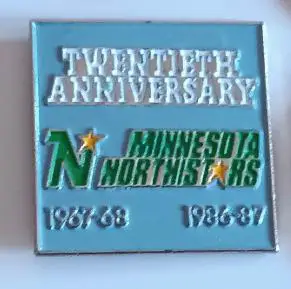 ХОККЕЙ ЗНАK НХЛ 20 ЛЕТ МИННЕСОТА 1967-1986 NHL 20 YEAR MINNESOTA NORD STARS PIN 1