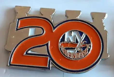 ХОККЕЙ ЗНАK НХЛ 20 ЛЕТ АЙЛЕНДЕРС 1972-1992 NHL ANNIVERSARY NEW YORK ISLANDERS