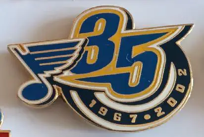ХОККЕЙ ЗНАK НХЛ 35 ЛЕТ СЕНТ ЛУИС БЛЮЗ 1967-2002 NHL ANNIVERSARY ST. LOUIS BLUES 1