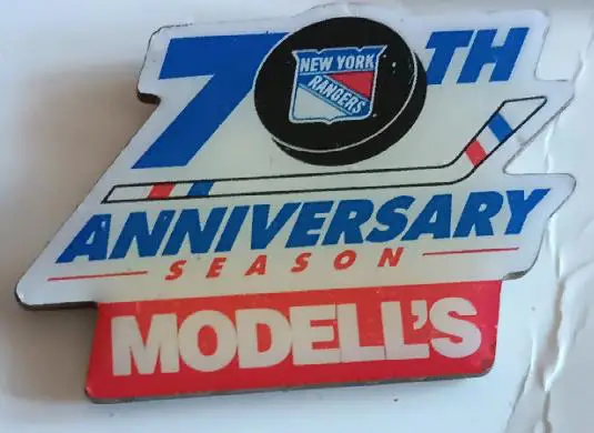 ХОККЕЙ ЗНАK НХЛ 70 ЛЕТ НЬЮ ЙОРК РЭЙНДЖЕРС NHL ANNIVERSARY NEW YORK RANGERS PIN 1