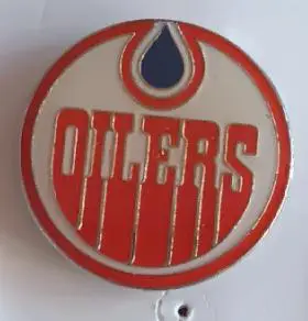 ХОККЕЙ ЗНАK НХЛ ЭДМОНТОН ОЙЛЕРЗ 1974-79 NHL EDMONTON OILERS RED COLOR PIN 1