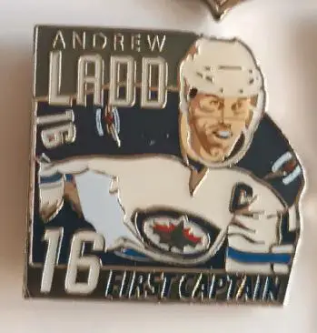 ХОККЕЙ ЗНАK НХЛ АНДРЮ ЛЭДД ВИННИПЕГ 2011 NHL ANDREW LADD #16 WINNIPEG JETS PIN 1