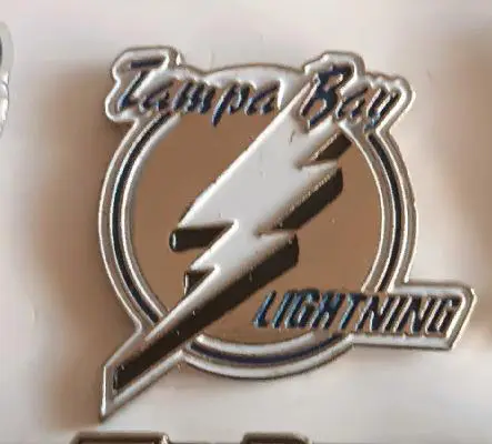 ХОККЕЙ ЗНАK НХЛ ЭМБЛЕМА ТАМПА БЭЙ 2001-2007 NHL TAMPA BAY LIGHTNING LOGO PIN