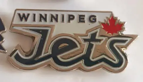 ХОККЕЙ ЗНАK НХЛ ЭМБЛЕМА ВИННИПЕГ 2011-2018 NHL WINNIPEG JETS LOGO PIN