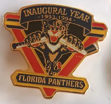 ХОККЕЙ ЗНАK НХЛ 1 ГОД ФЛОРИДА ПАНТЕРС 1993-94 NHL FLORIDA PANTHERS INAUGURAL