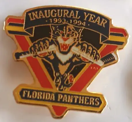 ХОККЕЙ ЗНАK НХЛ 1 ГОД ФЛОРИДА ПАНТЕРС 1993-94 NHL FLORIDA PANTHERS INAUGURAL 1