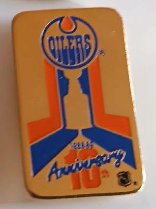 ХОККЕЙ ЗНАK НХЛ 10 ЛЕТ ЭДМОНТОН ОЙЛЕРЗ 1988-99 NHL EDMONTON OILERS ANNYVERSARY