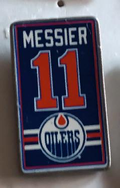 ХОККЕЙ ЗНАЧОК НХЛ БАННЕР МАРК МЕССЬЕ 1999 NHL MARK MESSIER #11 RETIREMENT PIN 1
