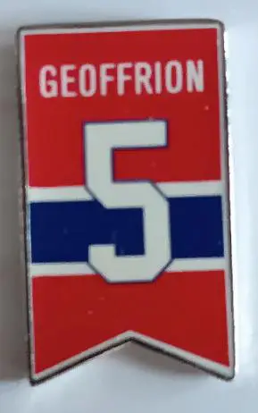 ХОККЕЙ ЗНАK НХЛ МОНРЕАЛЬ БЕРНИ ДЖЕФФРИОН 2017 NHL GEOFFRION RETIREMENT #5 PIN 1