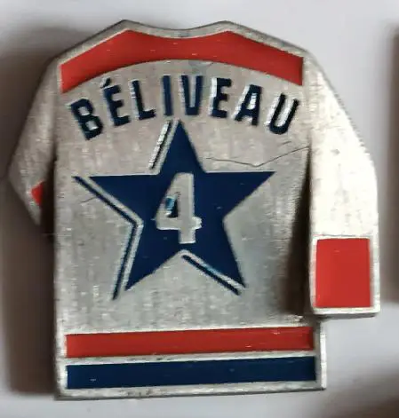 ХОККЕЙ ЗНАK НХЛ ФОРМА ДЖЕРСИ ЖАН БЕЛИВО NHL JERSEY JEAN BELIVEAU #4 PIN 1