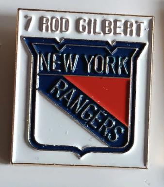 ХОККЕЙ ЗНАK НХЛ РОД ЖИЛЬБЕР РЭЙДНЖЕРС NHL RANGERS ROD GILBERT #7 PIN