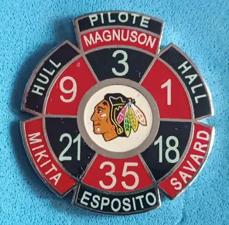 ЗНАK НХЛ ЧИКАГО ВЫВЕДЕННЫЕ НОМЕРА NHL CHICAGO RETIREMENT NUMBER #21 35 18 9 3 18 1