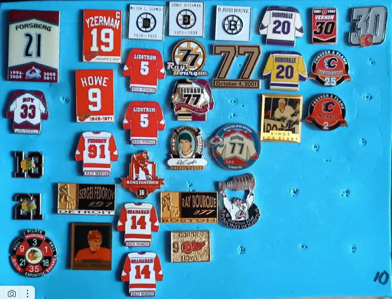 ЗНАK НХЛ ДЕТРОЙТ ДЖЕРСИ СЕРГЕЙ ФЕДОРОВ 1991 NHL JERSEY SERGEI FEDOROV #91 PIN 3