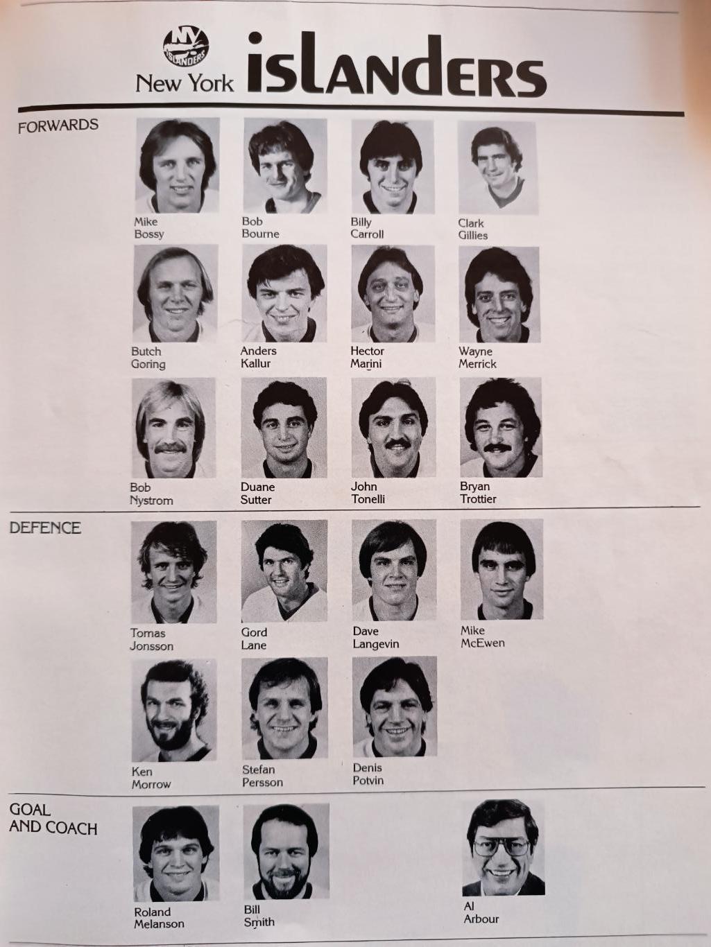 ПРОГРАММА МАТЧА НХЛ ВАНКУВЕР АЙЛЕНДЕРС 1982 VANCOUVER VS. ISLANDERS PROGRAM 4