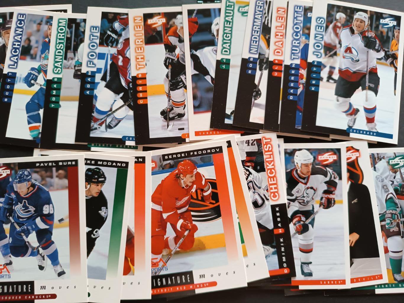 ХОККЕЙ НАБОР КАРТОЧЕК НХЛ 1997-98 SCORE OFFICIAL HOCKEY CARD SET #1-270 2